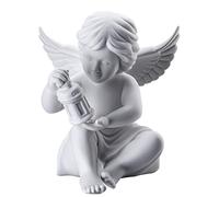 Angel Large White Matt Angel with Lantern