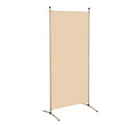 Angel Living 1 Panel Room Divider, Privacy Screen Composed of Polyester Fabric and Sturdy Iron Frame, Freestanding Room Partitions for Office Bedroom Study 81 x 50 x 180cm (Light Beige)