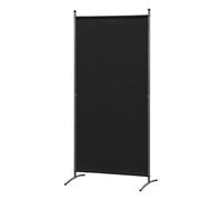 Angel Living 1 Panel Room Divider, Privacy Screen Composed of Polyester Fabric and Sturdy Iron Frame, Freestanding Room Partitions for Office Bedroom Study 81 x 50 x 180cm (Black)