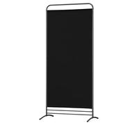 Angel Living 1 Panel Room Divider, Privacy Screen Composed of Polyester Fabric and Sturdy Iron Frame, Freestanding Room Partitions for Office Bedroom Study 81 x 50 x 180cm (Black)