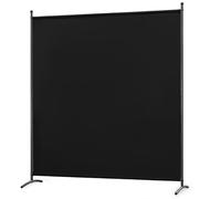 Angel Living 1 Panel Room Divider Protective Screens Folding Screen Room Partitions Garden Privacy Outdoor Screens for Patio Privacy (Black, 162 x 180 cm)