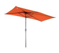 Angel Living 2.5m Rectangular Half Parasol, Patio Parasol with a Crank Handle and Left-Right Tilt Adjustment, UV30+ Protection for Garden Backyard Balcony Wall Poolside - NO BASE INCLUDED (Terracotta)