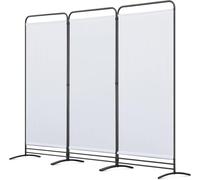 Angel Living 3 Panels Folding Room Divider, Privacy Screen Composed of Polyeste