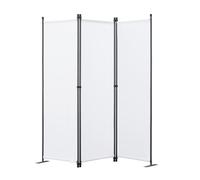 Angel Living Foldable Room Divider 3 Panels Freestanding Screen Wall Room Divider Partition for Offices, Balcony, Bedroom, Outdoor Garden 168 x 165cm White
