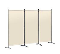 Angel Living Paravent 3 Panels Foldable Room Divider Freestanding Screening Wall Room Divider Partition for Offices, Balcony, Bedroom, Outdoor Garden 243 x 169 cm Beige