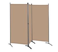 Angel Living Paravent 3 Panels Foldable Room Divider Freestanding Screening Wall Room Divider Partition for Offices, Balcony, Bedroom, Outdoor Garden 243 x 180 cm (Mocha)