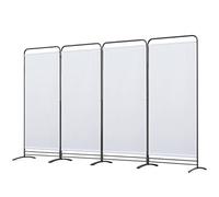 Angel Living Room Divider 4 Panels Foldable Paravent Freestanding Screening Wall Room Divider Partition Wall Screening Indoor and Outdoor for Offices, Balcony, Bedroom, Outdoor Garden (Natural)