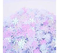 Angel Malone 10g Festive Snowflake Sequins Christmas Confetti Card Making, Scrapbooking, Sewing, Wedding Favors - UK Seller (Azure 7mm)