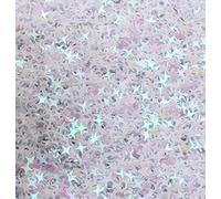 Angel Malone 10g Pointy Mini Star Sequins Confetti, Nail Art, Card Making, Scrapbooking, Table Confetti, Wedding Favours - UK Seller (White Azure 4mm)