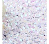 Angel Malone 20g of 6-7mm in Diameter Premium Quality Cup Sequins DIY Arts Crafts Making - UK Seller (20g White AB)