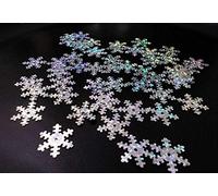 Angel Malone Approx. 210 Pieces of Hologram Snowflake Sequins Christmas Confetti Card Making, Scrapbooking, Sewing, Wedding Favours - UK SELLER (Silver 18mm)