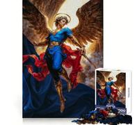 Angel Michael with Sword And Golden Wings 1000 Piece Jigsaw Puzzles for Adults Jigsaw Mental Sharpness Quiet Enjoyment Smooth Edges Heartfelt Gift (38x26cm)