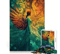 Angel, Mixed Art, Post-Impressionism Adult Jigsaw Puzzles1000 Pieces Memory Skill Quiet Recreation Clean Edges Unique Gift (38x52cm)