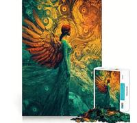 Angel, Mixed Art, Post-Impressionism Jigsaws for Adults1000 Pieces Brain Memory Game Fine Cut Premium Finishing Engaging Way to Pass Free Hours (38x52cm)