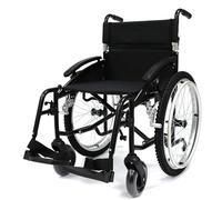 Angel Mobility All Terrain Wheelchair, Lightweight Folding Self-Propelled, Aluminium Frame, Black