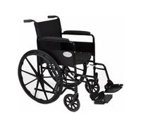 Angel Mobility AMW0046BF Folding Steel Self-Propelled Wheelchair - 115 kg Capacity, 18 kg, Flip-Up Footrests, Parking Brakes, Puncture-Proof Wheels