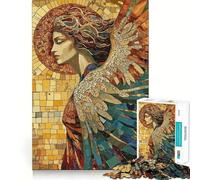 Angel Mosaic Adult Jigsaw1000 Pieces Cognitive Train Game Tight Interlock No Gaps Calming Mental Break Activity (38x52cm)
