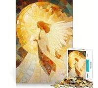 Angel Mosaic Art Puzzles for Adults 1000 Pieces Mental Boost Play Neat Cut Perfect Alignment Bonding Activity for Loved Ones (38x26cm)