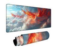 Angel Mouse Mat Abstract Mousepad with Stitched Edges as Desk Mat Improved Pecision Speed, Mouse Pad as Desk Accessories for Laptop Keyboard Table Autumn Decorations 40 x 16 x 0.12 in DBYH-5059