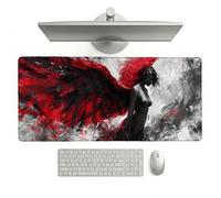 Angel Mouse Pad 800 x 300 x 3 mm Extended Large Mouse Mat, Keyboard Mousemat, Desk Mat Workspace Decor with Anti-Slip Base & Anti-Fray Edges, Waterproof Desk Accessories for Work (Beauty) L-x7393