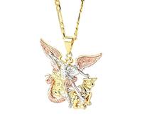 Angel Necklace - Silver Rose Gold Copper Vintage Accessory, Wings Jewelry | Intricate Vintage Wing Detailing Durable Multi-Tone Metal Finish Secure Lobster Clasp Chain For Music Festivals