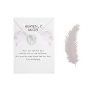 Angel Necklace White Feather Gift for Protection, Comfort, Support, Bereavement
