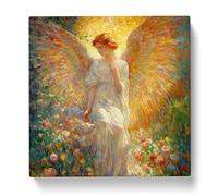 Angel Neo-Impressionism Canvas Print for Living Room Bedroom Home Office Décor, Wall Art Picture Ready to Hang, 20x20 Inch (50x50 cm)