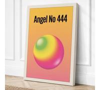 Angel No 444 Minimalist Canvas Wall Art Print 24x16 Inch (61 x 41 cm)