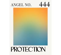 Angel no. 444 - PROTECTION - Notebook Journal Diary: Lined college ruled paper; 110 pages; large size 8,5 x 11 inches