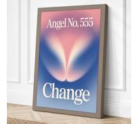 Angel No. 555 Minimalist Canvas Wall Art Print 30x20 Inch (76 x 51 cm)