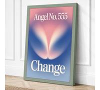 Angel No. 555 Minimalist Canvas Wall Art Print 36x24 Inch (91 x 61 cm)