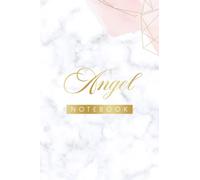 Angel Notebook: Pink, Cute Heart, Personalized Name, Cute pug journal for Angel Blank lined Cute Notebook: A colorful 6x9" (15.24cm x 22.68cm) A5 Notebook with 120 blank lined pages