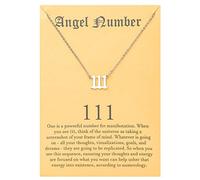 Angel Number 111 Choker Necklace Numerology Jewelry for Women Silver Tone