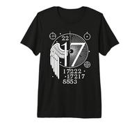 Angel Number 17 Meaning Spiritual Numerology Art Premium T-Shirt