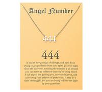 Angel Number 444 Choker Necklace Numerology Jewelry for Women Silver Tone