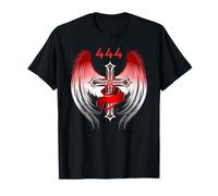 Angel Number 444 with Heart and Wings of Angel Numerology T-Shirt