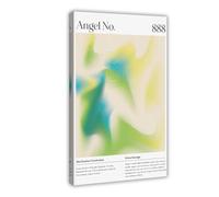 ANGEL NUMBER 888 Gradient Aura Wall Art Print, Spiritual Wall Art, Angel Number, Aura Poster, Gradient Art Canvas Poster Bedroom Decor Landscape Office Room Decor Gift 16x24inch(40x60cm)