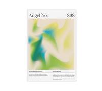 ANGEL NUMBER 888 Gradient Aura Wall Art Print, Spiritual Wall Art, Angel Number, Aura Poster, Gradient Art Canvas Poster Bedroom Decor Landscape Office Room Decor Gift 20x30inch(50x75cm)