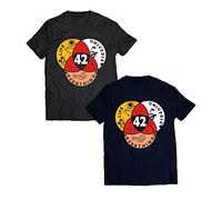 Angel Number Life Universe The Answer to Everything 42 T-Shirts Don't Panic Sci-fi 42 Hitchhiker Guide to The Galaxy Gift Top (Navy, S)