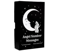 Angel Number Messages Oracle 13x7x4cm Deck Affirmation Oracle Deck Gold Gilded Edging Cover Box with Meaning Angel Number Messages Oracle