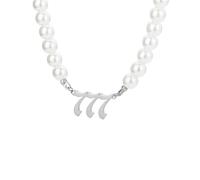 Angel Number Necklace for Women Pearl Choker Chain 000 111 222 333 444 555 666 777 888 999 Pendant Numerology Jewellery