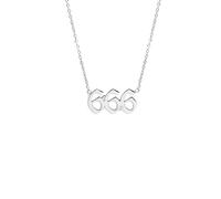 Angel Number Necklace - Silver 666 Say It With Silver 18 inches
