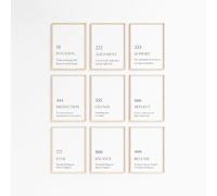Angel Number Wall Art Print 111 to 999 - Minimalist Spiritual Poster for Manifestation, Intuition & Mindfulness - Modern Typography Decor for Home - Unframed - 9333 (Number 444, A3-297 x 420 mm)