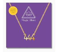 Angel Numbers Necklace - Numerology - Symbol of Manifestation, Spiritual Awakening & Law of Attraction - Waterproof Gold Non-Tarnish Jewelry for Women - Alignment Pendant, 18 Inches + 2 Inches
