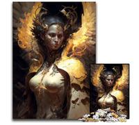 Angel of Darkness Jigsaw Puzzles for Adults 1000 Piece Wooden Jigsaw Puzzles for Adults Perfect Home Or Office Decor Ideal 1000 PCS(75x50cm)