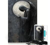 Angel of Darkness Teenagers 1000 Pieces Puzzle Memory Fun Game Clean Cut Sturdy Components Portable Travel Friendly Fun Game (38x26cm)