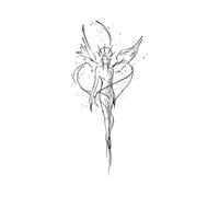 Angel Of Pain Herbal Temporary Tattoo Stickers On The Arm, Semi-permanent Non-reflective, Waterproof And Lasting For 2 Weeks, Fake Tattoos