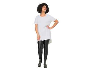 Angel of Style Long Shirt, Comfortable, Stretchy fit with fine Structure. Crew Neck, Half Sleeves. Rounded Hem, Longer Back.