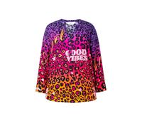 Angel of Style Women's Plus Size A-Line Blouse with Leopard and Gradient Colors