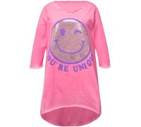 Angel of Style women's plus size long shirt smiley round neck long sleeve